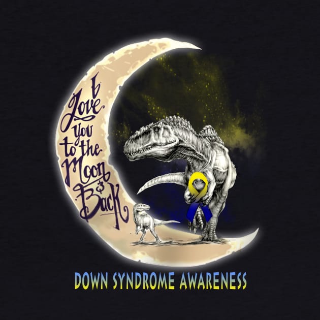 down syndrome awareness dinosaur moon by TeesCircle